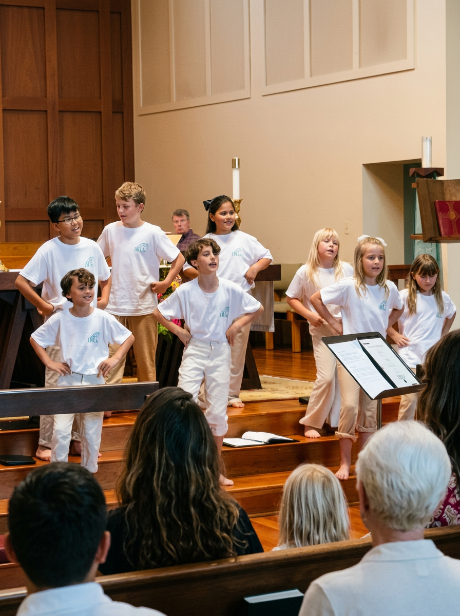 Laguna Beach Children’s Chorus singing together at St. Mary’s Episcopal Church